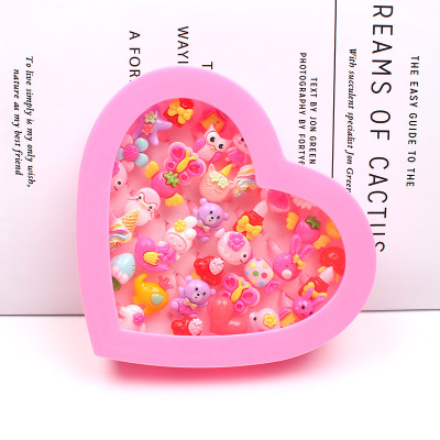 Korean Style Children's Ring Exquisite Love Gift Box Girls' Ring Cartoon Animal Bracelet Wholesale Small Gift H03