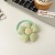 Spring Cream Ice Cream Color Flower Bow Tie Hair Ring Macaron Girl Heart Plaid Ornament