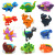 Cross-Border Dinosaur Party Gift Children Soft Rubber Bracelet Ring Key Chain Toy Gift Candy Bag Filler