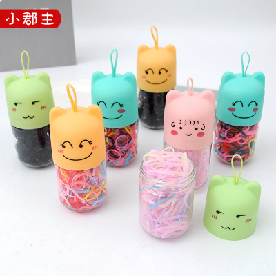 Factory Color Thickened Strong Pull Constantly Rubber Band Cartoon Canned Disposable Children Baby Girl Tied-up Hair Little Hair Ring