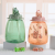 INS Summer Internet Celebrity Large Capacity Plastic Double Drinking Cup Children Student's Portable Water Bottle Cute Big Belly Cup Cup with Straw