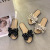 2022 Summer New Bow Slippers Outer Wear Korean Style Flower Beach Shoes Sandals Female Online Influencer Ins Flat Shoes