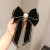 Autumn and Winter New Big Bow Suede Inlaid Pearl Edge Edge Double Bow Ribbon Spring Clip Girl Head Clip