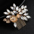 Border Bridal Ornament Classic Retro Hair Comb Headdress in Stock Wholesale Horse Eye Rhinestone Alloy Flower Hair Comb