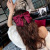 Autumn and Winter New Big Bow Suede Inlaid Pearl Edge Edge Double Bow Ribbon Spring Clip Girl Head Clip