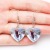 Frozen 2 Heart-Shaped Eardrops Children's Cartoon Elsa Elsa Anna Princess Girl Gem Ear Clip Earring