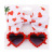 New Kids Sunglasses Headband Combination Sets Fashion Cartoon Baby Toy Sun-Shade Glasses Polyester Printed Hair Band