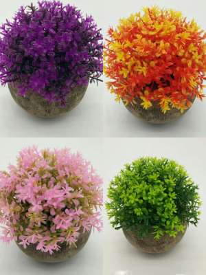 Artificial Flower Plant Pot Living Room Decoration Flowers Artificial Flower Indoor Plastic Flower Small Ornaments Floriculture and Fake Flower Decoration Wholesale