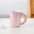 INS Korean Bloggers Same Style Sugar Gourd Handle Ceramic Mug Coffee Cup Pearlescent Fairy Bubble Cup
