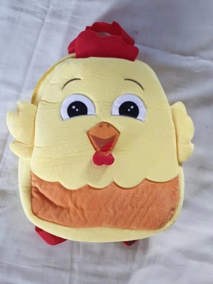 Plush Chicken Toy Backpack Book Bar Cartoon Bag