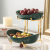  Layers Fruit Plate European-Style Ceramic Dried Fruit Tray Bamboo Rack Household Snack Dish Candy Tray Fruit Basket