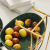  Layers Fruit Plate European-Style Ceramic Dried Fruit Tray Bamboo Rack Household Snack Dish Candy Tray Fruit Basket