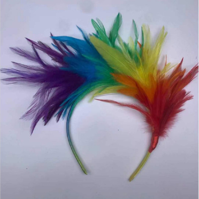 Party Feather Headband Chicken Feather Updo Head Buckle Children's Dance Party Decoration