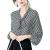 New Spring European Goods Fashionable Stylish Lace-up Shirt Women's Design Striped Top Bow Chiffon Shirt