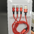 5A Mobile Phone Data Cable Brand 1 Drag 3 Applicable Android Apple Huawei One Drag 3 Mobile Phone Charging Cable
