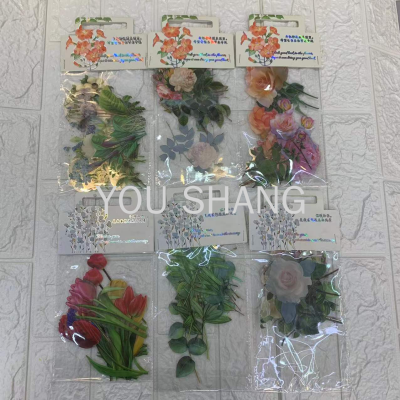 Children's Toy Stickers Hand Account Stickers Waterproof Flowers and Plants Hand Account Stickers Cute Stickers Card Creative Journal Phone Stickers