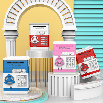 Factory Direct Sales Simulation Safe Deposit Box Cash Box Creative Children Saving Pot Automatic Roll Money Saving Cabinet