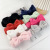 Europe and America Cross Border Coral Fleece Headband Bow Plush Hair Band Cute Solid Color Washing Face Hair Band Female Hair Accessories