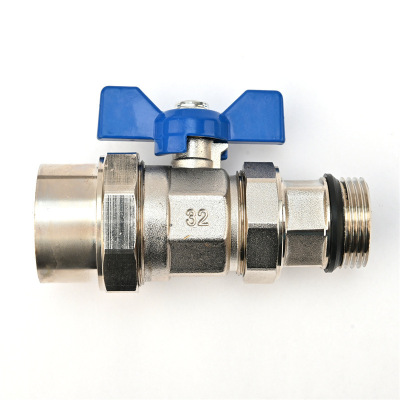 Spot Supply Water Separator for Floor Heating Drain Valve Water Separator End Angle Valve All-through Nickel-Plated Water Separator Explosion-Proof Sleeving Valve
