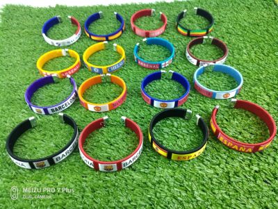 Factory Direct Sales Bracelet Fabric Wristband C- Shaped World Cup Club Bracelet Football Fans Gift Supplies