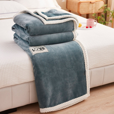 Factory Direct Sales New Milk Velvet Blanket Warm Thickened Winter Gift Blanket Bed Sheet Little Quilt Blanket Knee Velvet Blanket