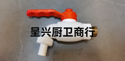 PVC Plastic Ball Valve Faucet 1/2 4/123