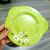 Green Flower Disk Printed Green Plate Dumpling Plate Dipping Plate Melamine Plate Fast Food for Restaurant and Home Use Plate