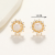 Factory Direct Sales Natural Freshwater Pearl Sun Flower Fashion Pearl Earrings Earring Ornament
