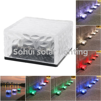 Solar Ice-Cream Brick Lights Solar Step Light Solar LED Brick Light Solar Landscape Decorative Waterproof Garden Lamp