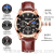 Classic New Multi-Functional Sports Men's Watches Innovative Moon Phase Belt Calendar Men's Watch Leather Watch Boxed