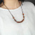 Retro Ethnic Style Hand-Woven Glass Necklace Simple Women's Artsy All-Match Sweater Chain Cotton and Linen Clothes Accessories