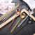 round Spoon Chopsticks Sets Stainless Steel Full Square Chopsticks Long Spoon TitaniumPlated Stainless Steel Tableware