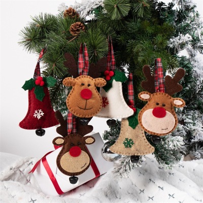 Christmas Elk Bell Hanging Ornament Christmas Decoration New Year Christmas Ornaments Festive Supplies Christmas Tree Hanging Ornament