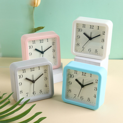 Creative Square Simple Alarm Clock Cartoon Quartz Multifunctional Plastic Digital Bedroom Desktop Alarm Clock