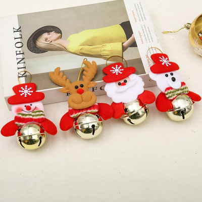 Christmas Decorations Christmas Tree Pendant Doll Bell Elderly Snowman Decoration Gift Jingling Bell Pendant