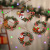 Christmas Decorations Christmas Rattan Small Wreath Santa Claus Door Hanging Scene Decorations Arrangement Christmas Tree Pendant