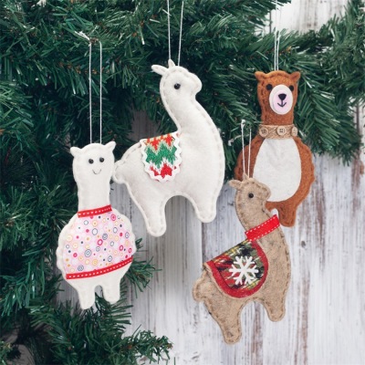 Cross-Border Christmas Supply Christmas Party Christmas Tree Pendant Creative Alpaca Pendant Christmas Decorative Pendant Supplies