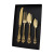 Factory Thickened 304 Embossed Court Western Tableware Gold-Plated Steak Knife Fork Spoon Retro Tableware Gift Set