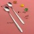 Steel Tableware Coffee Spoon Stirring Spoon Long Handle Ice Spoon Japanese and Korean Spoon 16cm Long Printable Logo