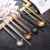 round Spoon Chopsticks Sets Stainless Steel Full Square Chopsticks Long Spoon TitaniumPlated Stainless Steel Tableware