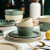 Sheli Light Luxury Nordic Retro Texture Ceramic Creative Tableware Home Personality Retro Ceramic Rice Bowl Plate Mug