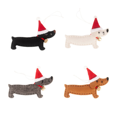 Christmas Decoration Supplies Christmas Sausage Dog Ornaments Christmas Tree Pendant Cartoon Puppy Christmas Pendant Home