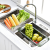 XL Kitchen Household Dish Rack Draining Rack Sink Storage Shelf Retractable Draining Basket Washing Vegetable Basket Plastic Manufacturer