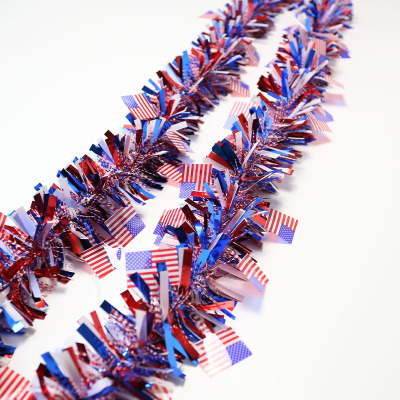 Cross-Border American Independence Day Decorations Holiday Decoration Flag Decoration Wool Tops National Day Color Stripes