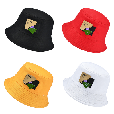 Hat Men and Women Japanese Style All-Matching Street Bucket Hat Spring Letter Patch Tide Brand Bucket Hat Summer Wide-Brimmed Sunhat Tide