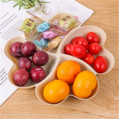 Plate Dried Fruit Tray Living Room Home Fruits Plate Creative Heart Plate Snack Plate Grid Candy Plate Dim Sum Plate