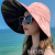 Women's Summer Japanese UV Fisherman Sun Hat UV-Proof Vinyl Wide Brim Face-Covering and Sun-Shading Beach Sun Hat