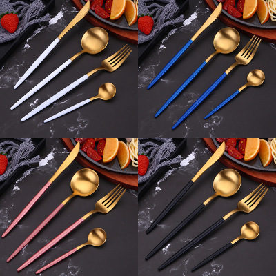 Steel Tableware Set HighEnd Stainless Steel Knife Fork and Spoon Creative Western Tableware Steak Knife and Fork