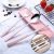 304 Portable Tableware Stainless Steel Creative Gift Tableware Set Student Portable ThreePiece Chopsticks Spoon Fork