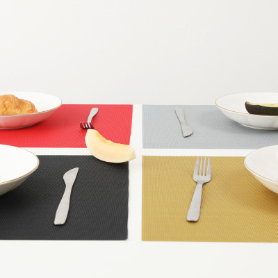 Color PVC Placemat OilProof 30 45cm Teslin Thermal Shielded Table Mat EasytoWash QuickDrying NonSlip Western Placemat